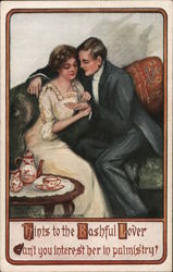 Hints To The Bashful Lover, Can't You Interest Her In Palmistry Postcard