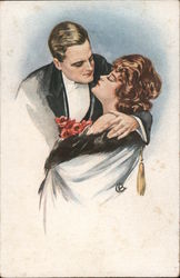 Couple Kissing Postcard