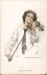 The Song of the Soul, Woman Playing the Violin Postcard