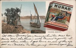 Murad Turkish Cigarettes - S. Anargyros Cairo, Egypt Advertising Postcard Postcard Postcard