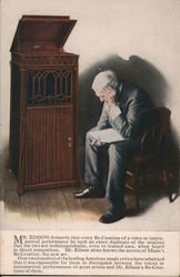 Mr. Edison and his Re-Creation Phonograph Postcard