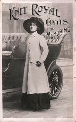 Knit Royal Coats for Motoring Postcard