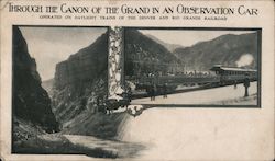 Through the Canon of the Grand in an Observation Car Postcard