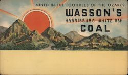 Mined in the Foothills of the Ozarks Wasson's Harrisburg White Ash Coal Blotter