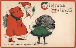 Christmas Greetings Have You Been Good Postcard
