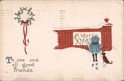 To One And All Good Friends A Merry Xmas Postcard