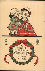 A Right Merrie Christmas Christmas I Wish Thee Postcard
