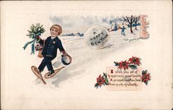A Happy New Year I Wish You All Of Happiness, Good Health, A Prosperous New Year, And Much Of Wealth Postcard