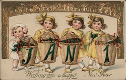 Wishing You A Happy New Year Jan 1 Postcard