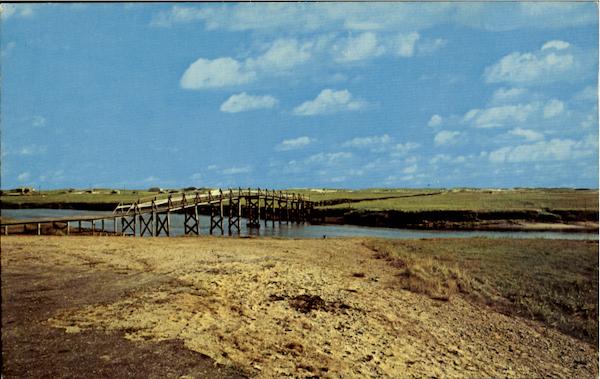 Footbridge And Salt Marshes , Sandwich Cape Cod Massachusetts