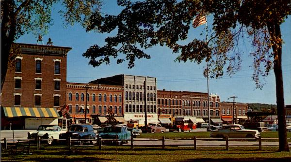 Main Street And Business Section In Fair Haven Vermont