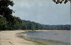 Beach Scene At Big Star Lake Postcard