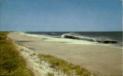 Beach And Surf At Nantucket Postcard