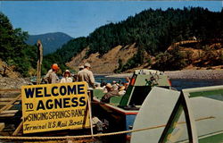 Passenger Dock Singing Springs Ranch Agness, OR Postcard Postcard