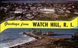 Greetings From Watch Hill Rhode Island Postcard Postcard
