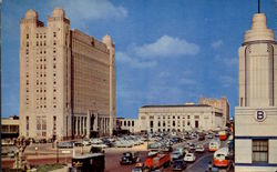 Texas Pacific And Post Office Plaza Fort Worth, TX Postcard Postcard