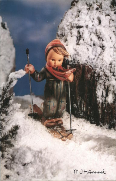 Skier HUM 59 - M.J. Hummel Figurine by Goebel Modern (1970's to Present)