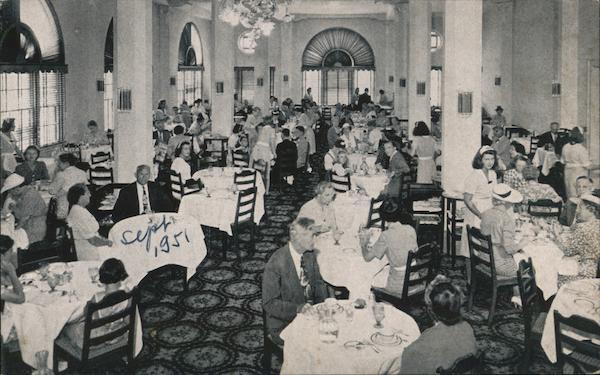 The Flanders Hotel A Section Of The American Plan Dining Room Seating 500 Ocean City New Jersey