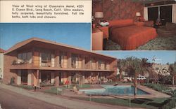 Oceanaire & Beach Motels Long Beach, CA Postcard Postcard Postcard