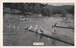 Sun Docks at Echo Lake Ranch, Ozarks Postcard