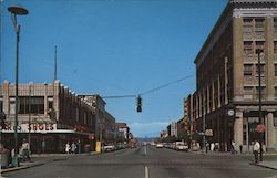 Looking north on Cornwall at HOlly Postcard