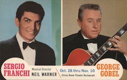 Sergio Franchi and George Gobel Appearing at the Nugget Sparks, NV Postcard Postcard Postcard