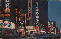 St. Catherine St. at Night Postcard