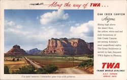 Along the Way of TWA - Oak Creek Canyon, Arizona Postcard