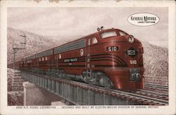 F3 Diesel Locomotive - General Motors Electro-Motives Postcard