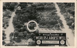 Airview showing section of Greensburg, Kans. Postcard