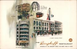The Berghoff Restaurant - at Two Locations - 17 W. Adams St. and 123 N. Wabash Ave. Postcard