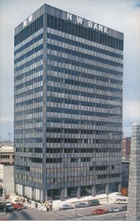 Vance Monument and 18-Story Northwestern Bank Building Postcard