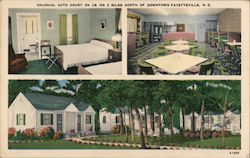 Colonial Auto Court and Dining Room Postcard