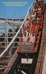 Rollercoaster - Excelsior Amusement Park Minnesota Postcard Postcard Postcard