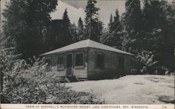 Cabin at Burchell's Moosehorn Resort, Lake Kabetogama Bay Postcard