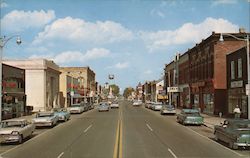 Alma Michigan, Looking east on Superior St., from the west side of the city Postcard Postcard Postcard