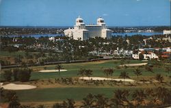 Air View of Palm Beach, Florida showing the famous Biltmore Hotel Postcard