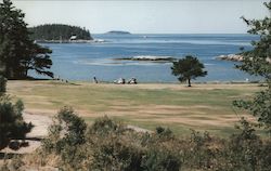 Sebasco Lodge view over 5th Fairway Postcard