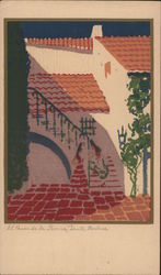 El Paseo de la Guerra - Hand Made Serigraph Postcard