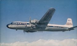 United's New DC-7 Postcard