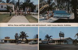 Royal Palm Motor Lodge and Restaurant West Palm Beach, FL Postcard Postcard Postcard