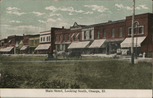 Main Street, Looking South Onarga Illinois