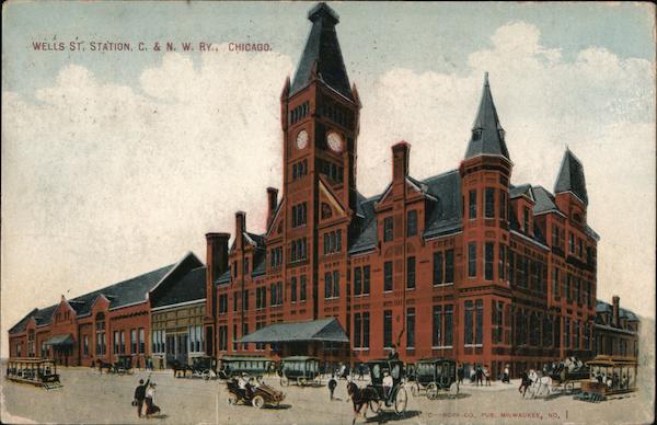 Wells Street Station, Chicago and North Western Railway Illinois