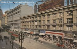 Market Street East from Powell Postcard
