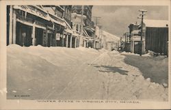 Winter Street Scene Postcard