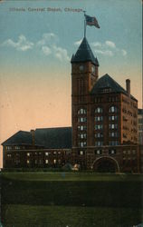 Illinois Central Depot Postcard