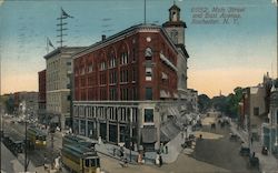 Main Street and East Avenue Postcard