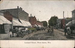 Leonard Street West Salem, WI Postcard Postcard Postcard