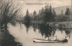 Boating on the Delaware Postcard