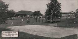 Recreation Spot, Tennis Court, Hershey Chocolate Company Postcard